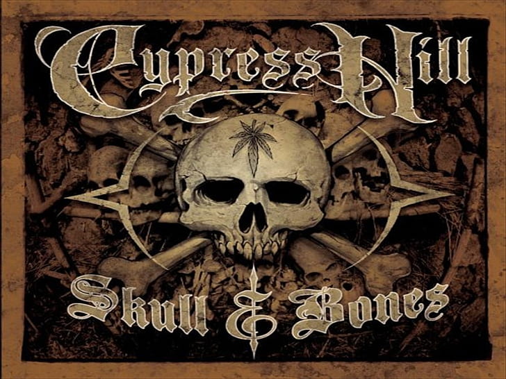 Bones Cypress Cypress Hill Skull & Bones Entertainment Music HD Art, хълм, кости, череп, Cypress, HD тапет