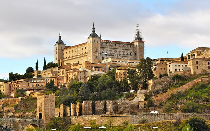 Алкасар от Толедо, Испания, замък, алкасар толедо, HD тапет