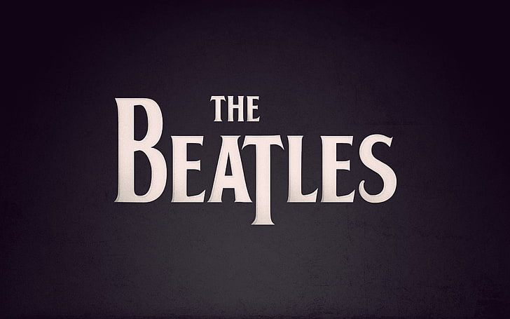 The Beatles tapet, lila, inskriptionen, The Beatles, rock-n-roll, rockmusik, Beatles, HD tapet