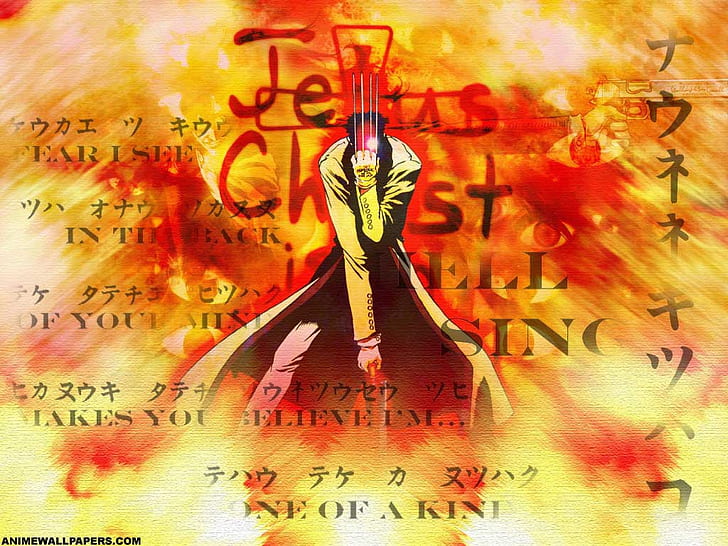 Anderson ist auf FEUER Ohne Titel Wallpaper Anime Hellsing HD Art, Anderson ist auf FEUER, HD-Hintergrundbild