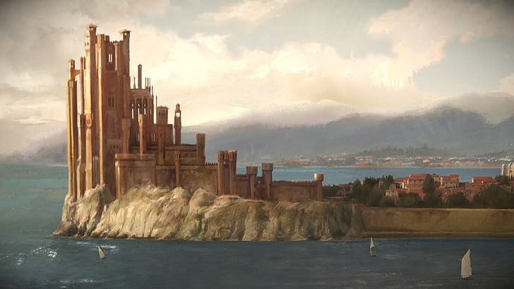 ilustracja brązowego zamku, Gra o tron: seria gier Telltale, Gra o tron, Tapety HD