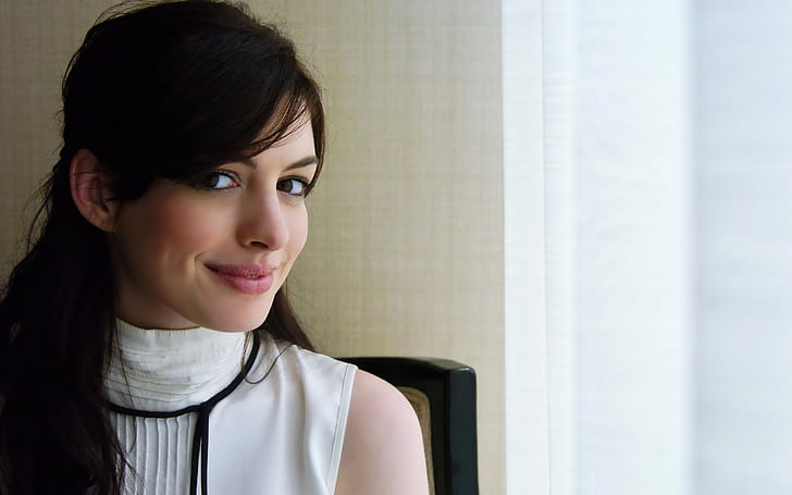 Anne Hathaway Cute, actress, celebrity, hollywood actresses, gorgeous, beautiful, HD wallpaper