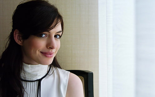 Anne Hathaway Cute, actriz, celebridad, actrices de hollywood, hermosa, hermosa, Fondo de pantalla HD HD wallpaper