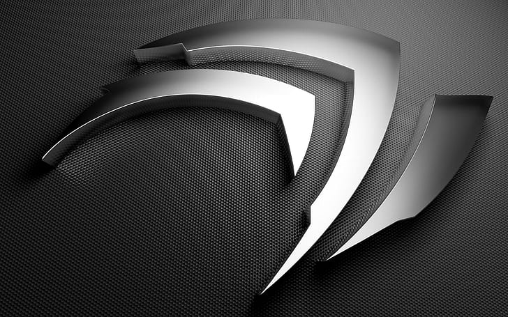 Grå Nvidia-logotyp högupplösta bilder, ramar av rostfritt stål, grå, hög, logotyp, nvidia, bilder, upplösning, HD tapet