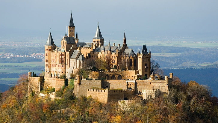 Château de Neuschwanstein, Allemagne, château, Hohenzollern, Allemagne, Bade-Wurtemberg, Hechingen, Fond d'écran HD