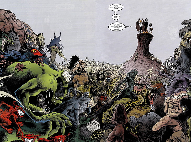 Comics, Hölle, Luzifer, Morpheus, Neil Gaiman, Sandman, HD-Hintergrundbild