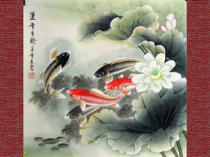 Asiatisk konst16, kinesisk, japansk, asiatisk konst, målningar, HD tapet HD wallpaper