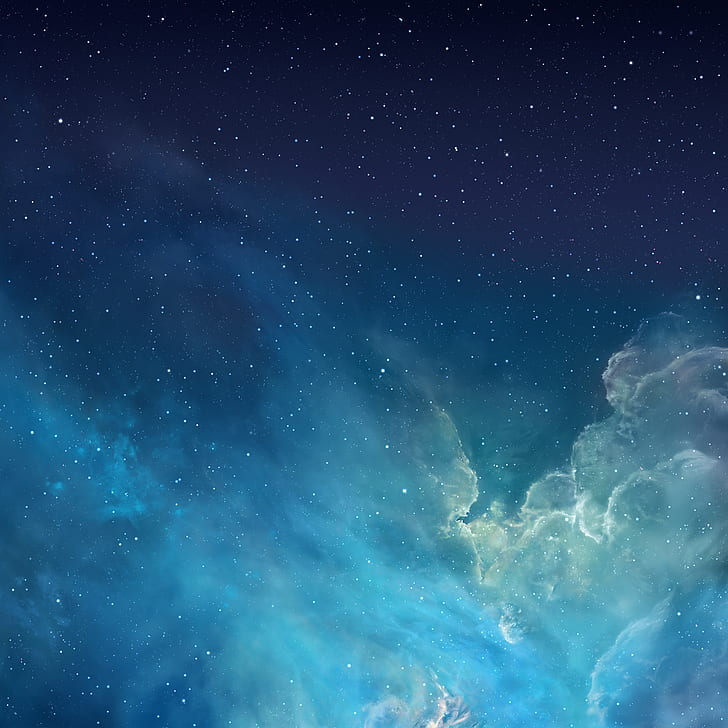 iOS 7, космическо изкуство, космос, галактика, звезди, мъглявина, Apple Inc., небе, HD тапет