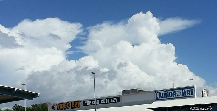 White Puffy Clouds Before Storms Hit., Tempeste, bianco, gonfio, natura e paesaggi, Sfondo HD