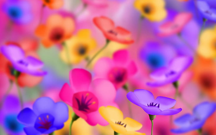 blommor, färgstarka bakgrunder, ljusa, positiva, ladda ner 3840x2400 blommor, HD tapet