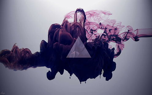 триъгълник, абстрактно, дигитално изкуство, HD тапет HD wallpaper