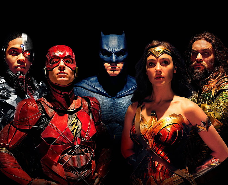 Justice League (2017), Aquaman, Wonder Woman, Flash, Cyborg (DC Comics), Alex Ross, Batman, Justice League, Fond d'écran HD