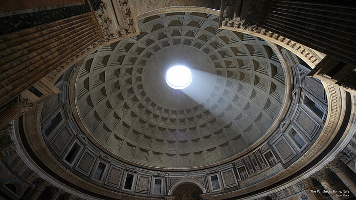 The Pantheon, Rome, Italy, Landmarks, HD wallpaper