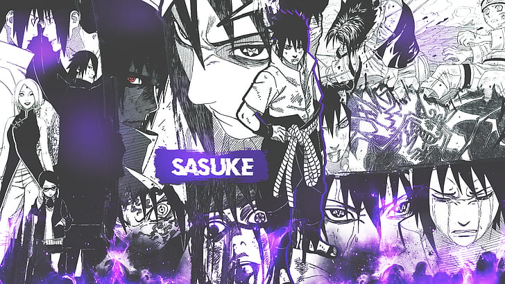 anime, meninos anime, Uchiha Sasuke, Naruto Shippuuden, manga, HD papel de parede