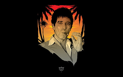 Fan Kunst Scarface Tony Montana Filme al Pacino, HD-Hintergrundbild HD wallpaper