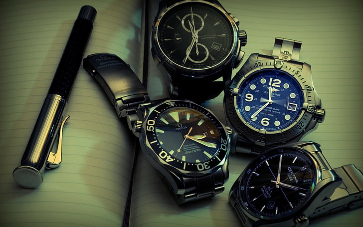 Omega, watch, Hamilton, Certina, HD wallpaper