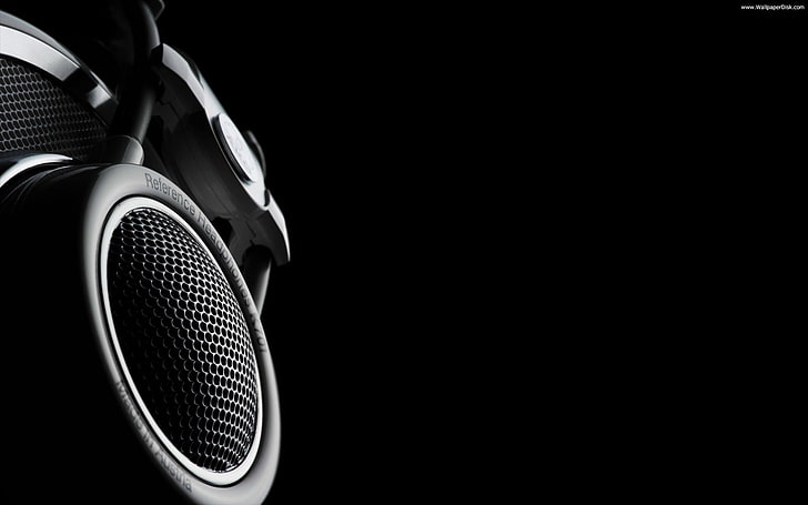black headphones, headphones, music, AKG, HD wallpaper