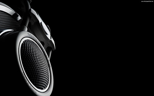 black headphones, headphones, music, AKG, HD wallpaper HD wallpaper