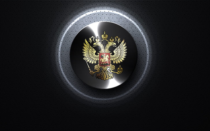 Escudo de armas Rusia logo, textura, Rusia, escudo de armas, Fondo de pantalla HD