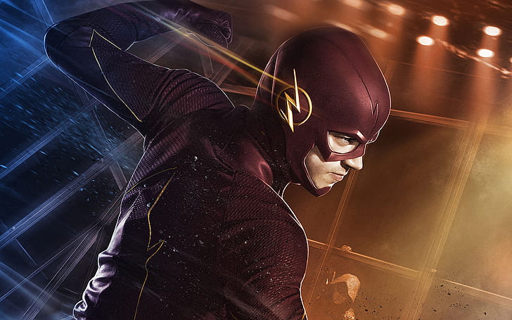 Programa De Tv The Flash 2014 Barry Allen Flash Grant Gustin Hd Papel De Parede