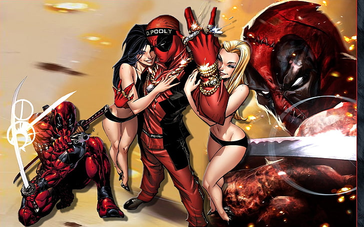Wallpaper Deadpool Marvel, Komik, Deadpool, Merc with a Mouth, Wallpaper HD