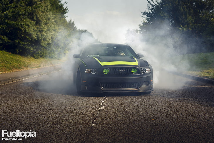 black vehicle, Ford Mustang, car, Ford USA, RTR, 2014 Ford Mustang RTR, HD wallpaper