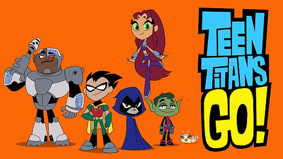 Teen Titans, Teen Titans Go !, Beast Boy, Киборг (DC Comics), Ворон (DC Comics), Робин (DC Comics), Звездный огонь (DC Comics), HD обои HD wallpaper