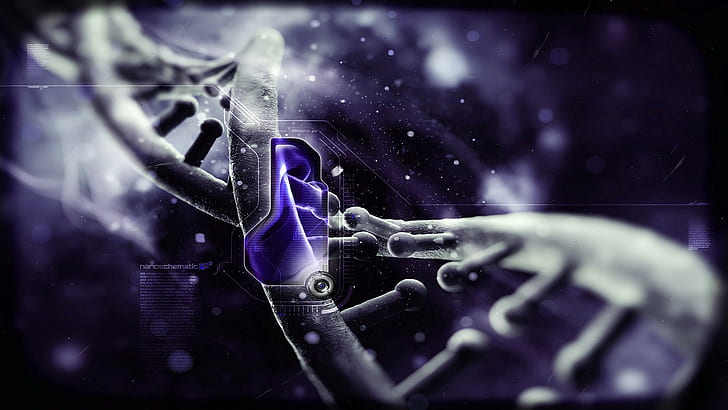 DNA, latar belakang sederhana, sederhana, video game, Wallpaper HD
