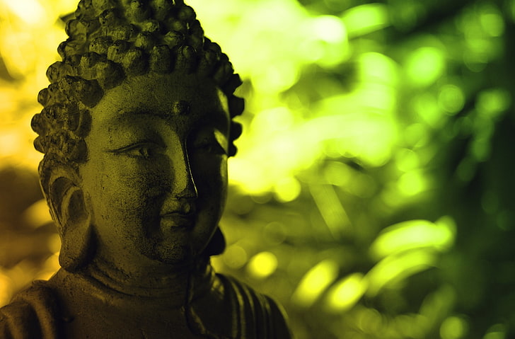 Estátua de Buda asiático close-up, artística, escultura, HD papel de parede