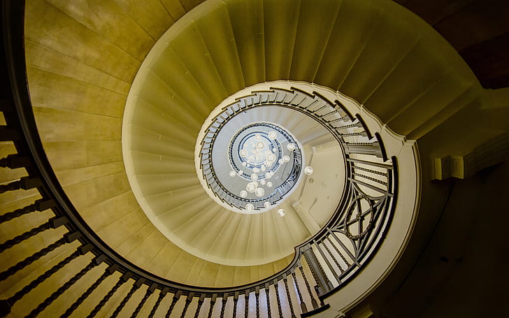 Spiral Staircase Stairs HD, architecture, stairs, spiral, staircase, HD wallpaper