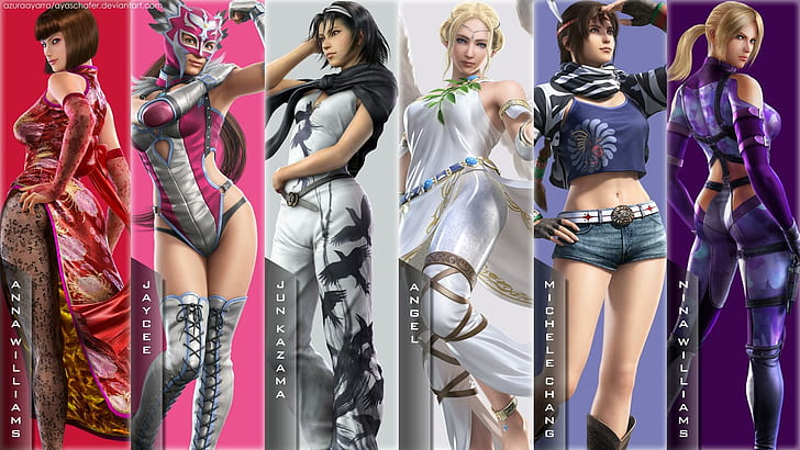 6 Tekken Girls, flickor, spel, tekken, spel, HD tapet