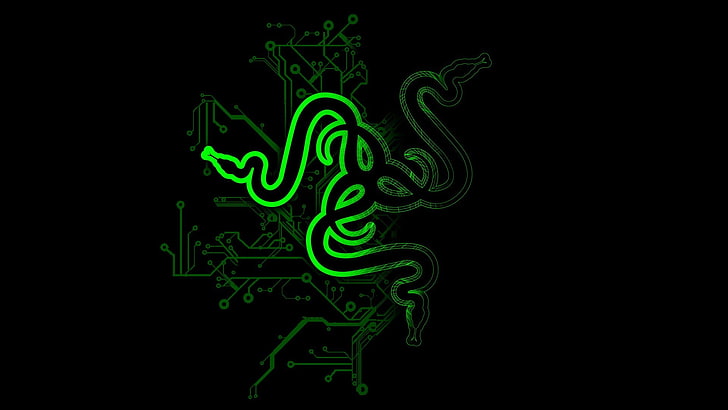 ماوس الألعاب Razer باللونين الأسود والأخضر ، Razer Inc. ، Razer ، الشعار، خلفية HD