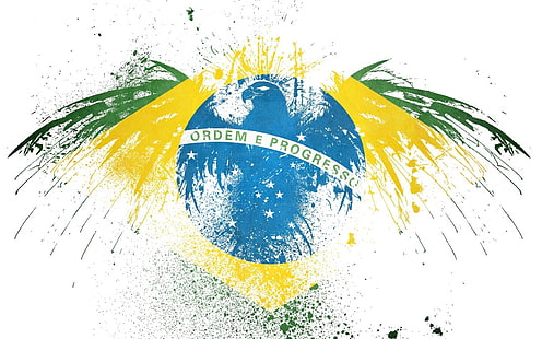 البرازيل ، البرازيل ، علم، خلفية HD HD wallpaper