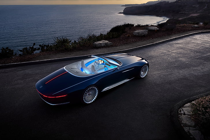 voitures électriques, Mercedes-Maybach 6, 4k, Fond d'écran HD