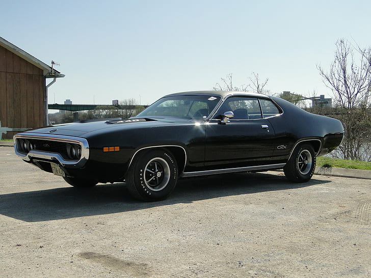 1971, автомобили, классика, GTX, мышцы, Плимут, дорога, бегун, США, HD обои