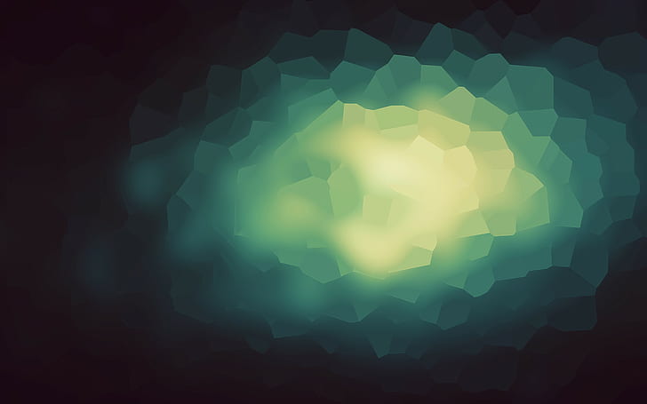 abstrak, diagram Voronoi, kabur, Wallpaper HD