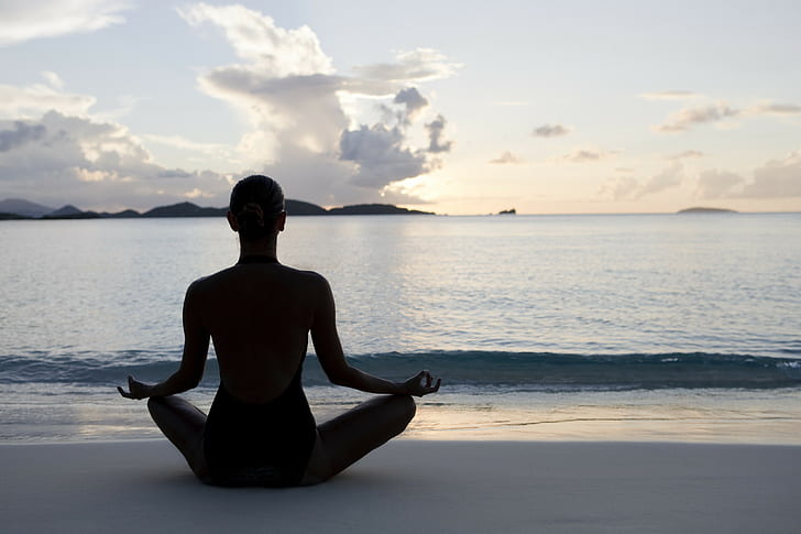 Yoga-Haltungs-Sonnenuntergang, hd Hintergründe, hd, am besten, Sport, Yoga-Haltungs-Sonnenuntergang, HD-Hintergrundbild