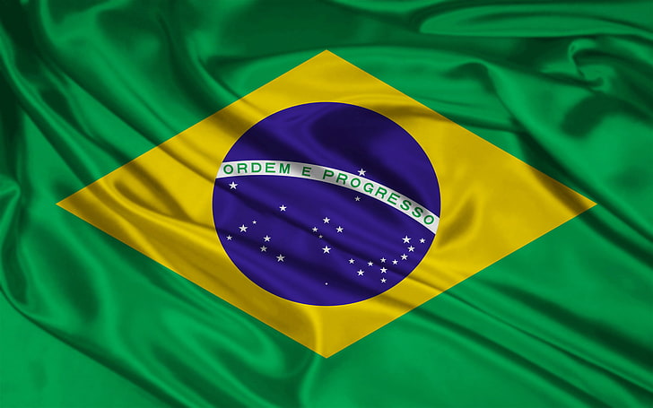 البرازيل ، العلم، خلفية HD