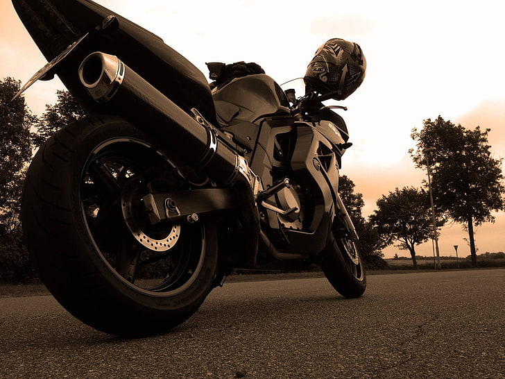black and gray cruiser motorcycle, Suzuki, SV 650, motorcycle, HD wallpaper