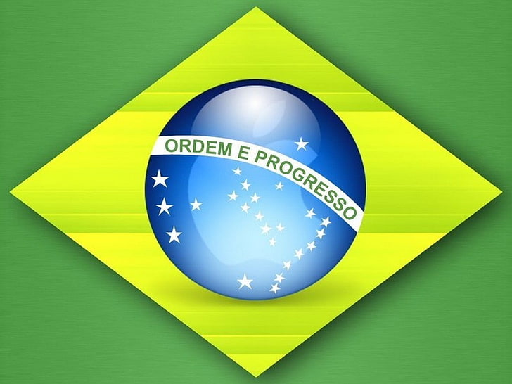 Brasil, bandera, Fondo de pantalla HD