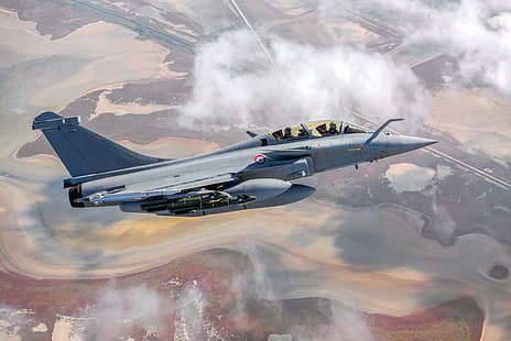 Myśliwiec, Dassault Rafale, francuskie siły powietrzne, siły powietrzne, PTB, bomby powietrzne, Rafale B, AASM-Hammer, Tapety HD HD wallpaper
