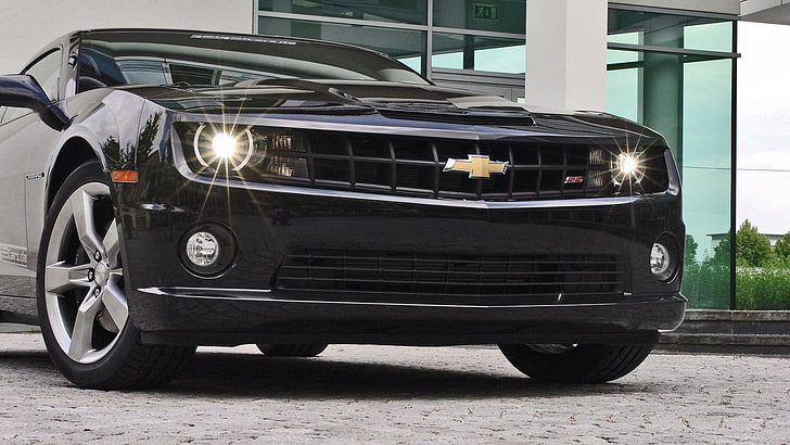 svart Chevrolet Camaro, bil, Chevrolet Camaro, Camaro, svarta bilar, fordon, HD tapet