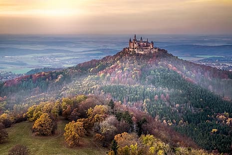 Tyskland, Hohenzollern slott, Baden-Württemberg, HD tapet HD wallpaper
