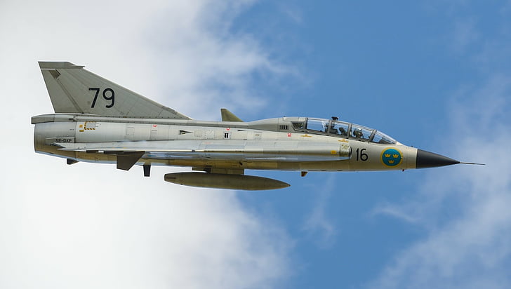 Jet Fighters, Saab 35 Draken, Pesawat, Jet Fighter, Warplane, Wallpaper HD