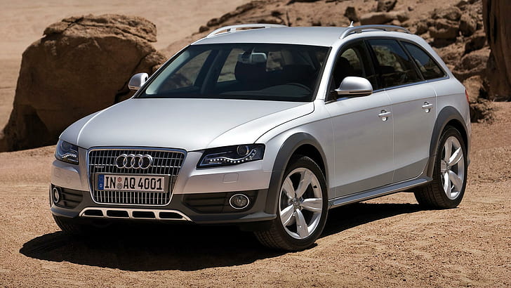Audi Allroad Quattro, argento audi 5 porte berlina, allroad, audi, quattro, argento, automobili, Sfondo HD