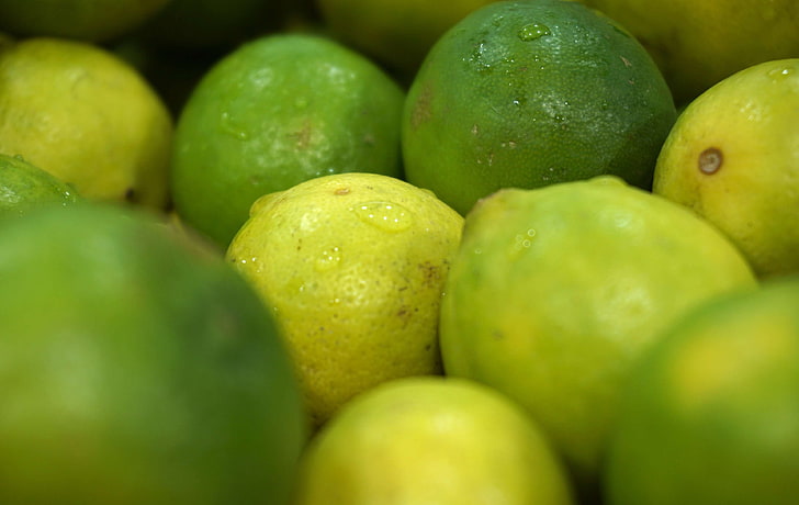 blur, close up, confection, dark green, delicious, diet, drops of water, exotic, farming, food, food counter, food photography, fresh, freshness, fruits, grow, healthy, juice, juicy, lemons, natural food, nutritious, HD wallpaper