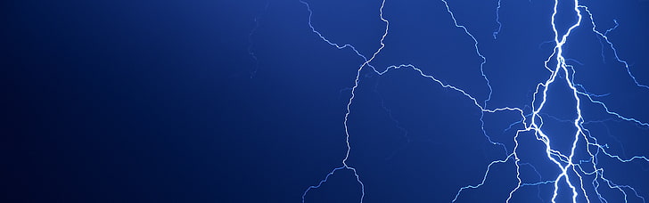 thunder illustration, lightning, HD wallpaper