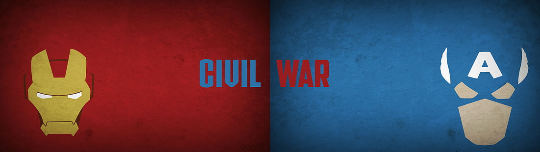 Fond d'écran Marvel Captain America, Guerre civile, Captain America, Iron Man, Fond d'écran HD HD wallpaper