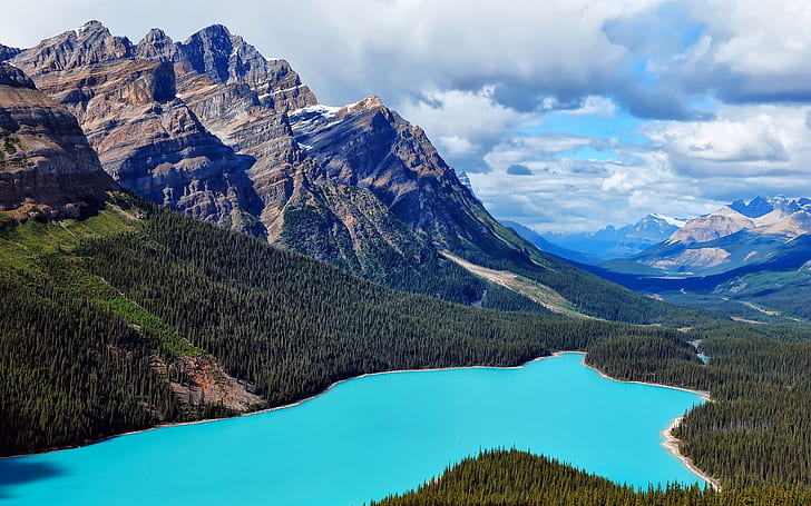 Paesaggio della natura del Canada, montagna, lago, foresta, Canada, natura, paesaggio, montagna, lago, foresta, Sfondo HD