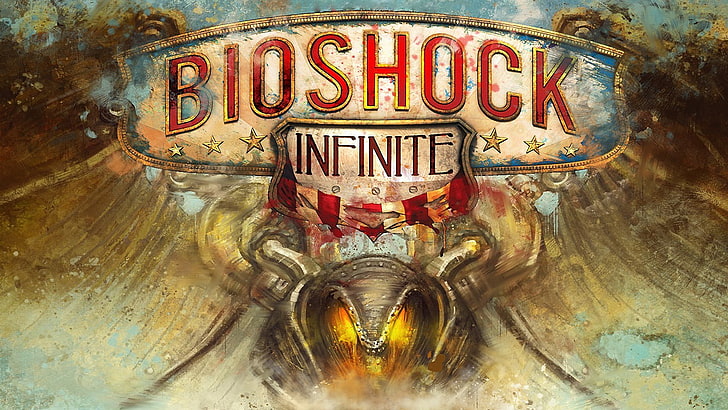 Bioshock Infinite logo, Logo, The inscription, Emblem, Bioshock, 2K Games, Infinite, Names, Irrational Games, HD wallpaper